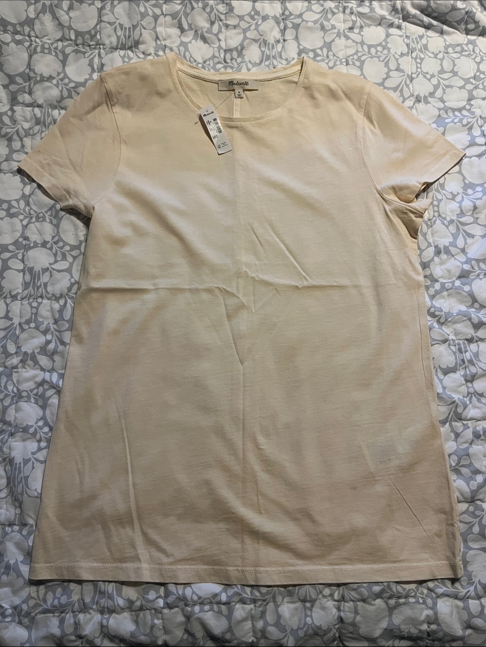 Madewell Essential Slim Tee in Lightweight Cotton NWT M Butter Yellow